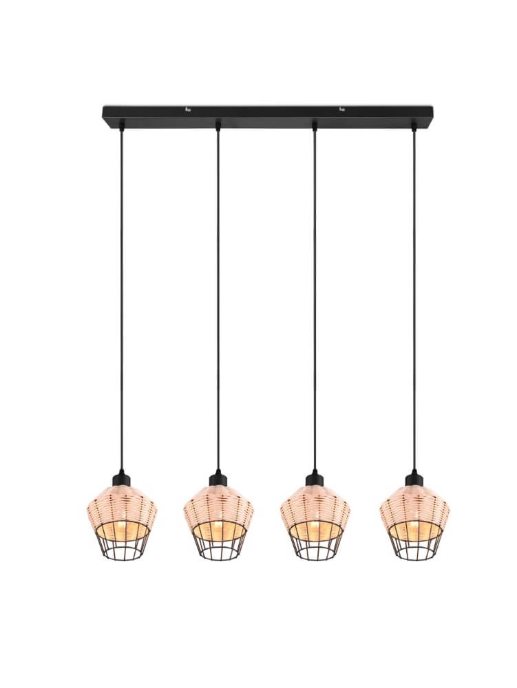 Eettafel hanglamp Borka rotan Trio 4017807556179