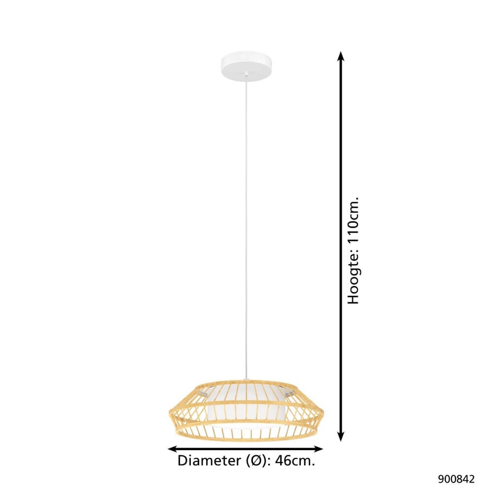 Hanglamp Yuku-Z hout Ø 46cm Eglo 9008606274055