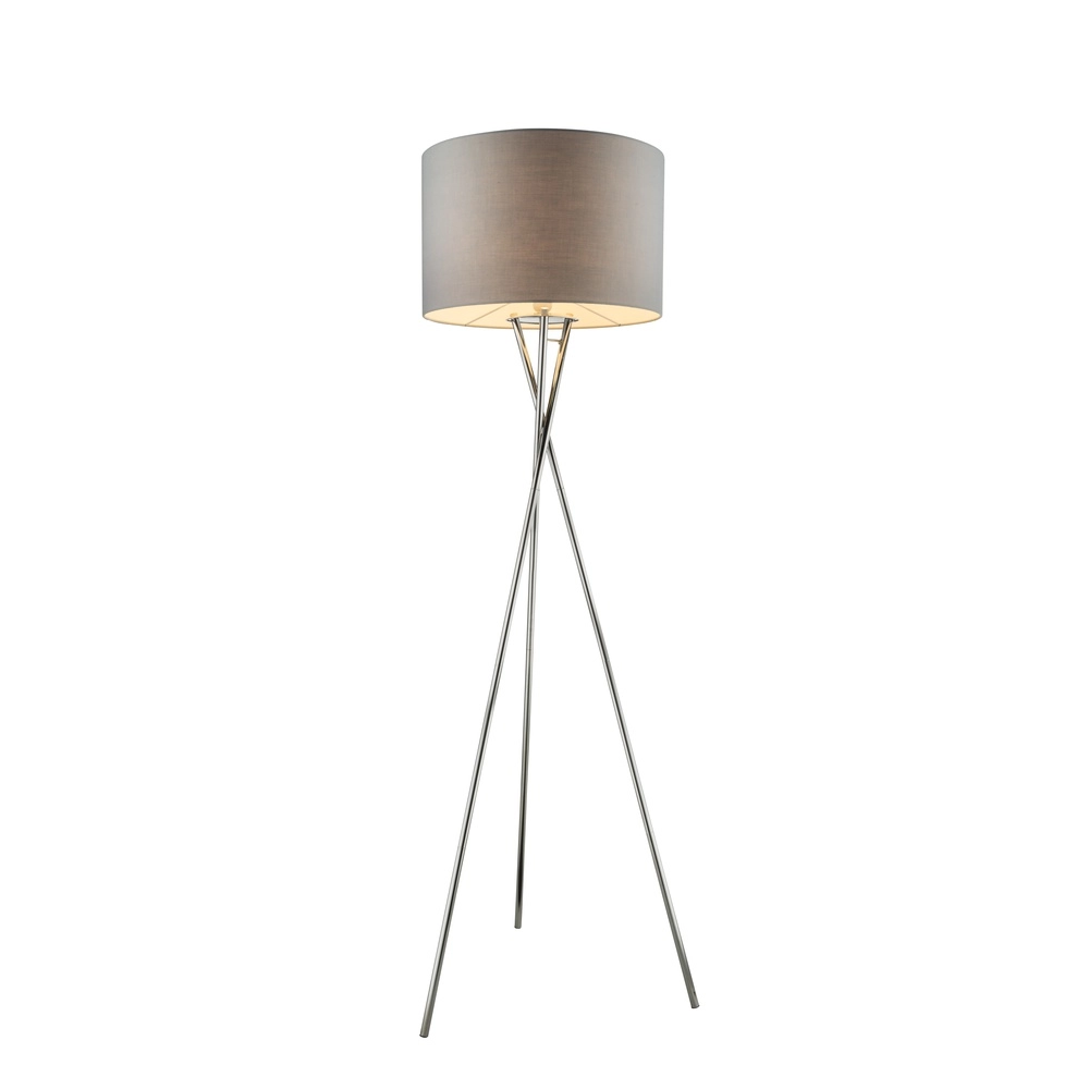 Tripod vloerlamp Gustav chroom