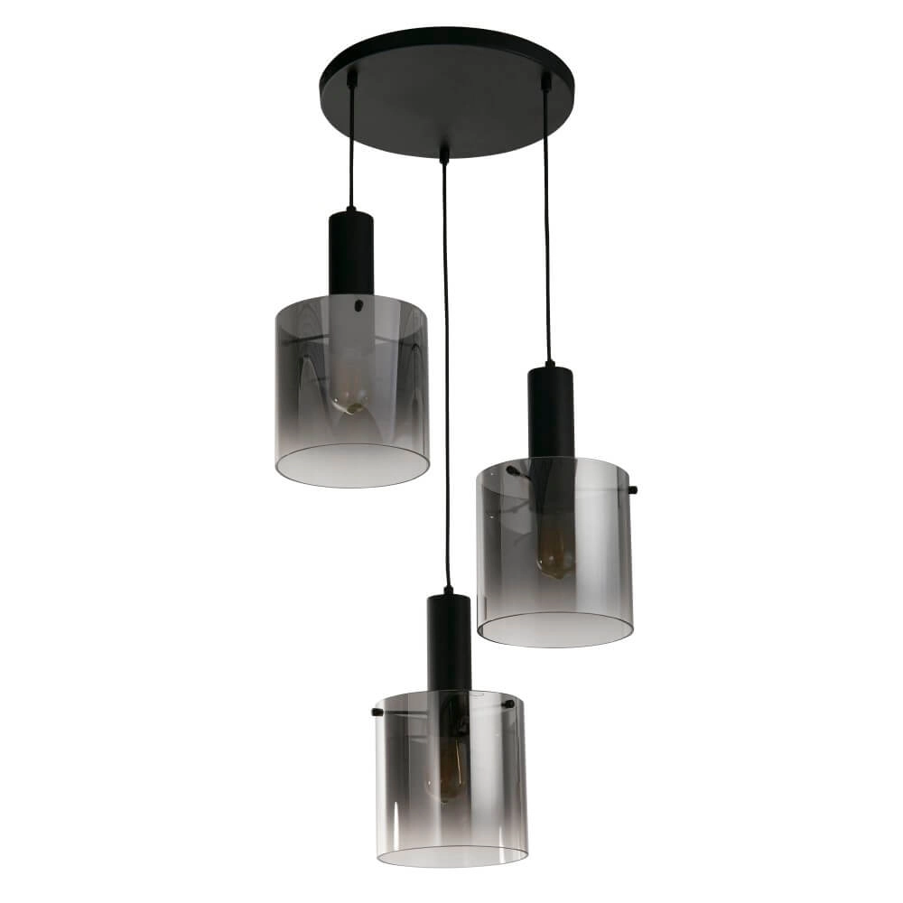 Zwarte hanglamp Sweden 3-lichts