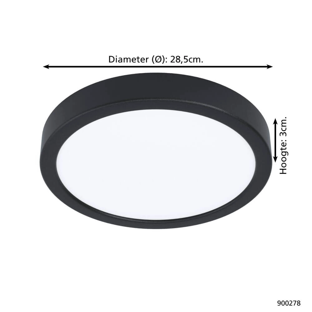 Led plafondlamp Argolis 2 IP44 zwart Eglo 9008606232635