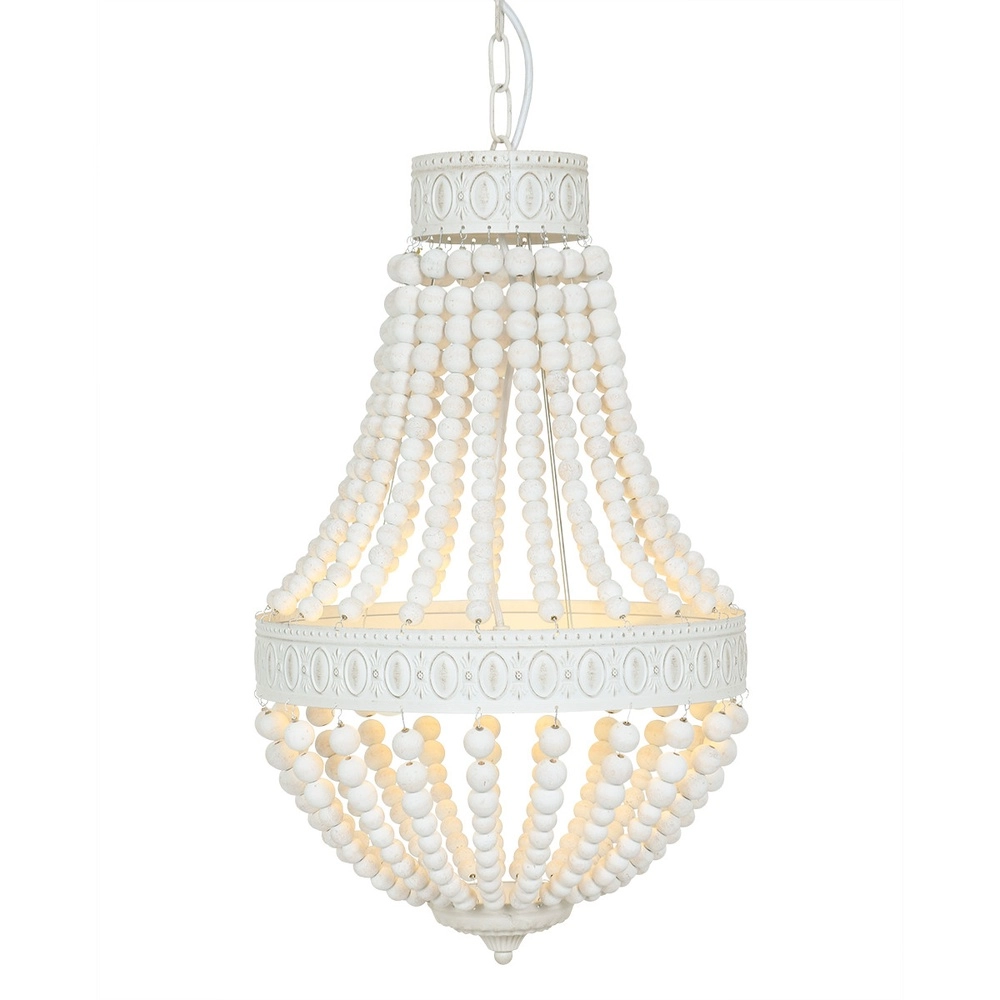 Witte kroondluchter Ella Ø 40cm