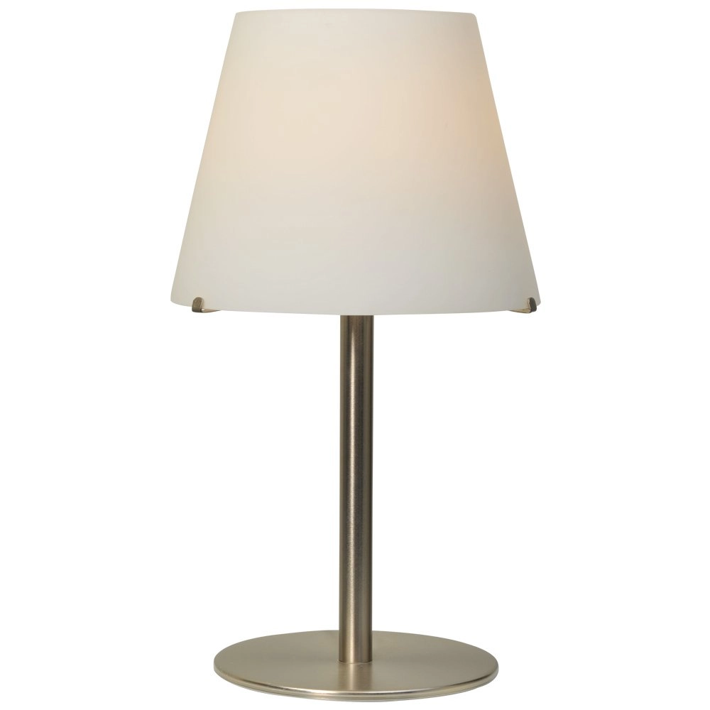 Tafellamp Calabro 44cm mataalgrijs met wit