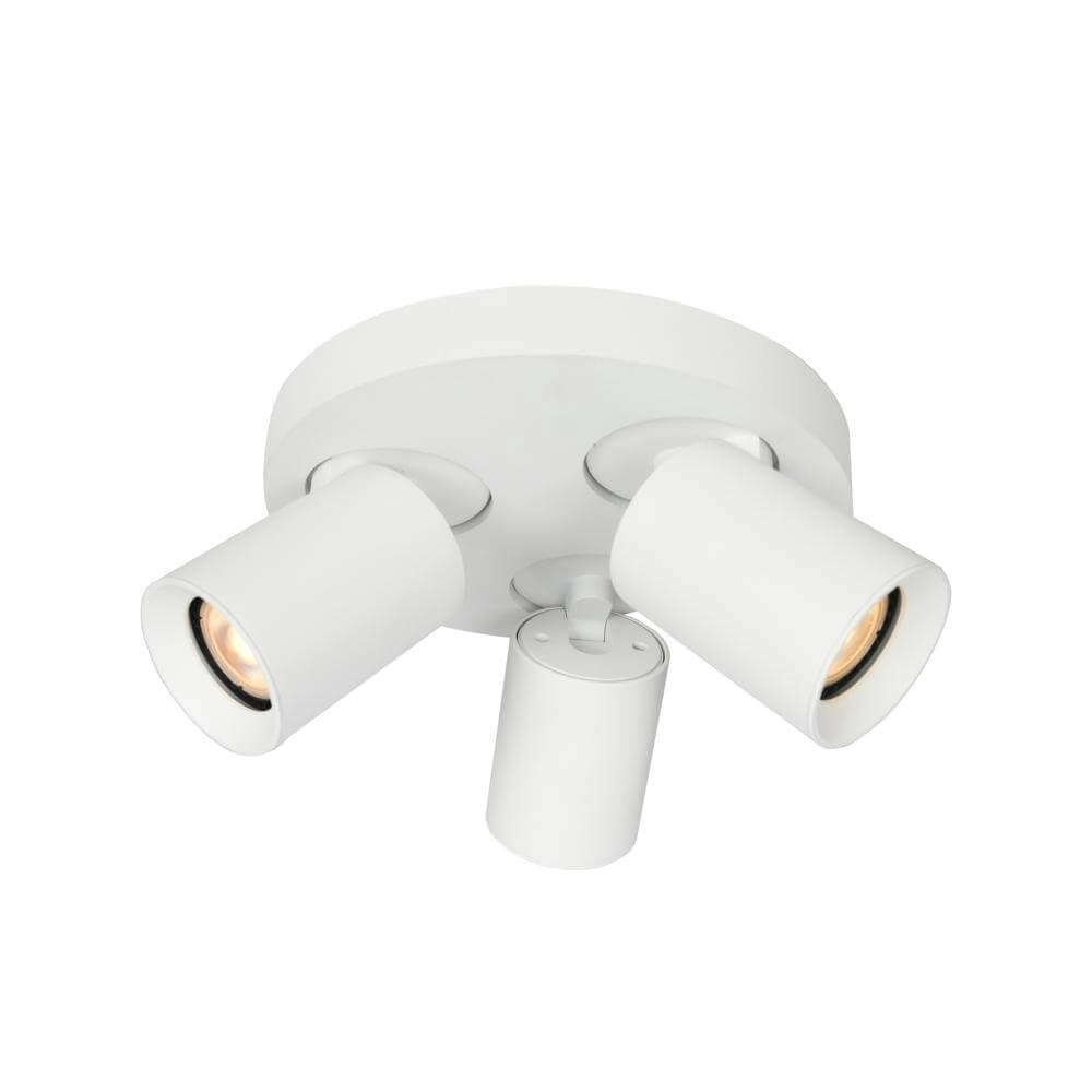 Ronde plafondlamp Megano 3-lichts wit