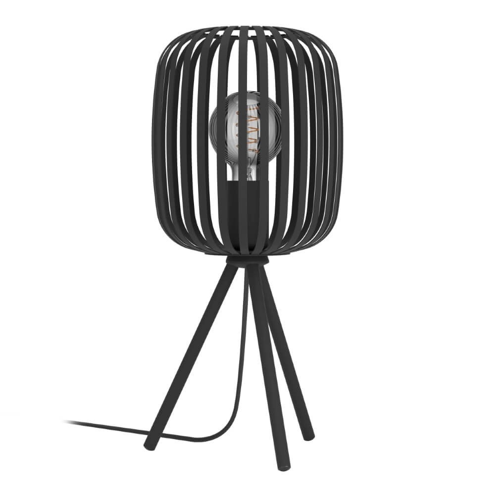 Zwarte tafellamp Romazzina Ø 20cm