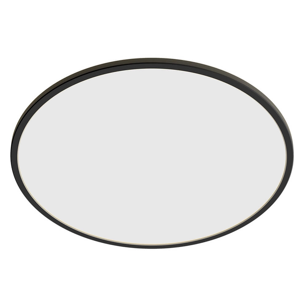 Zwarte plafonnière SuperSlim Ø 25cm