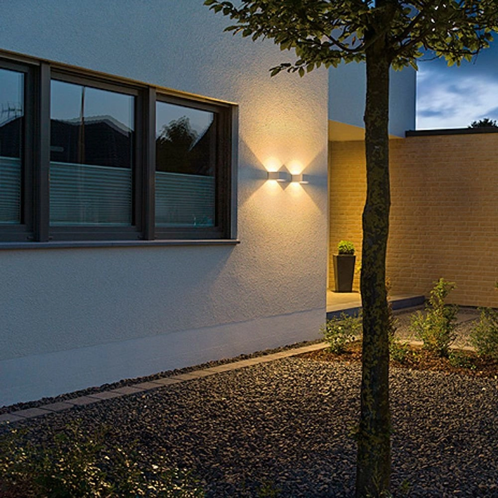 Led buitenlamp Logs Wall Up - Down wit SLV 4024163131339