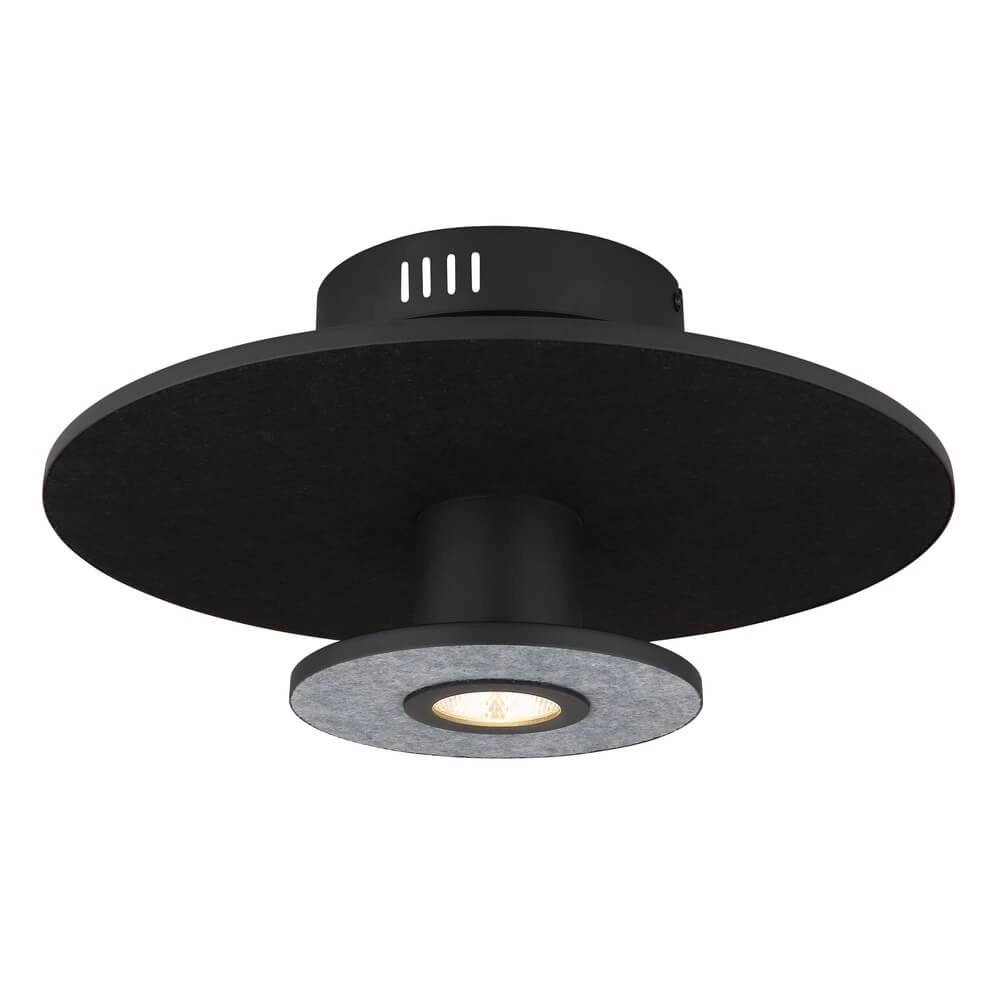 Zwarte plafondlamp Carter Ø 38cm met vilt Globo 9007371471744