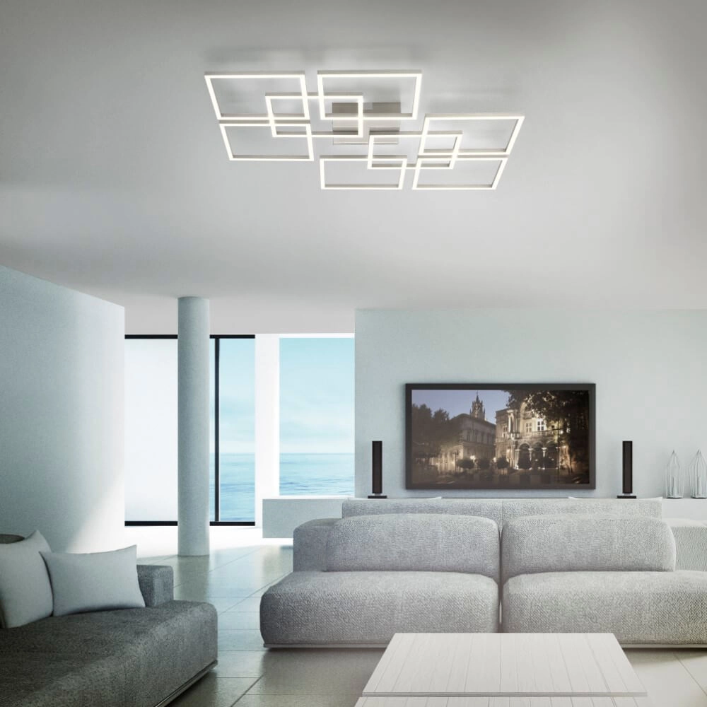 Moderne plafondlamp Q-Inigo vierkant Paul Neuhaus 4012248358108