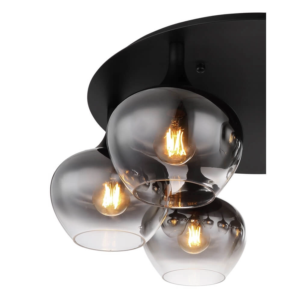 Zwarte plafondlamp Maxy 6-lichts Ø 65cm Globo 9007371435395