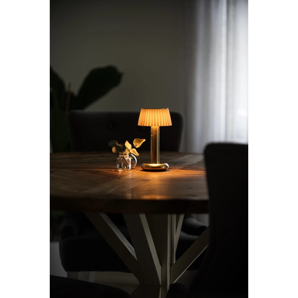 Gouden tafellamp Grasse oplaadbaar KonstSmide 7318300030416