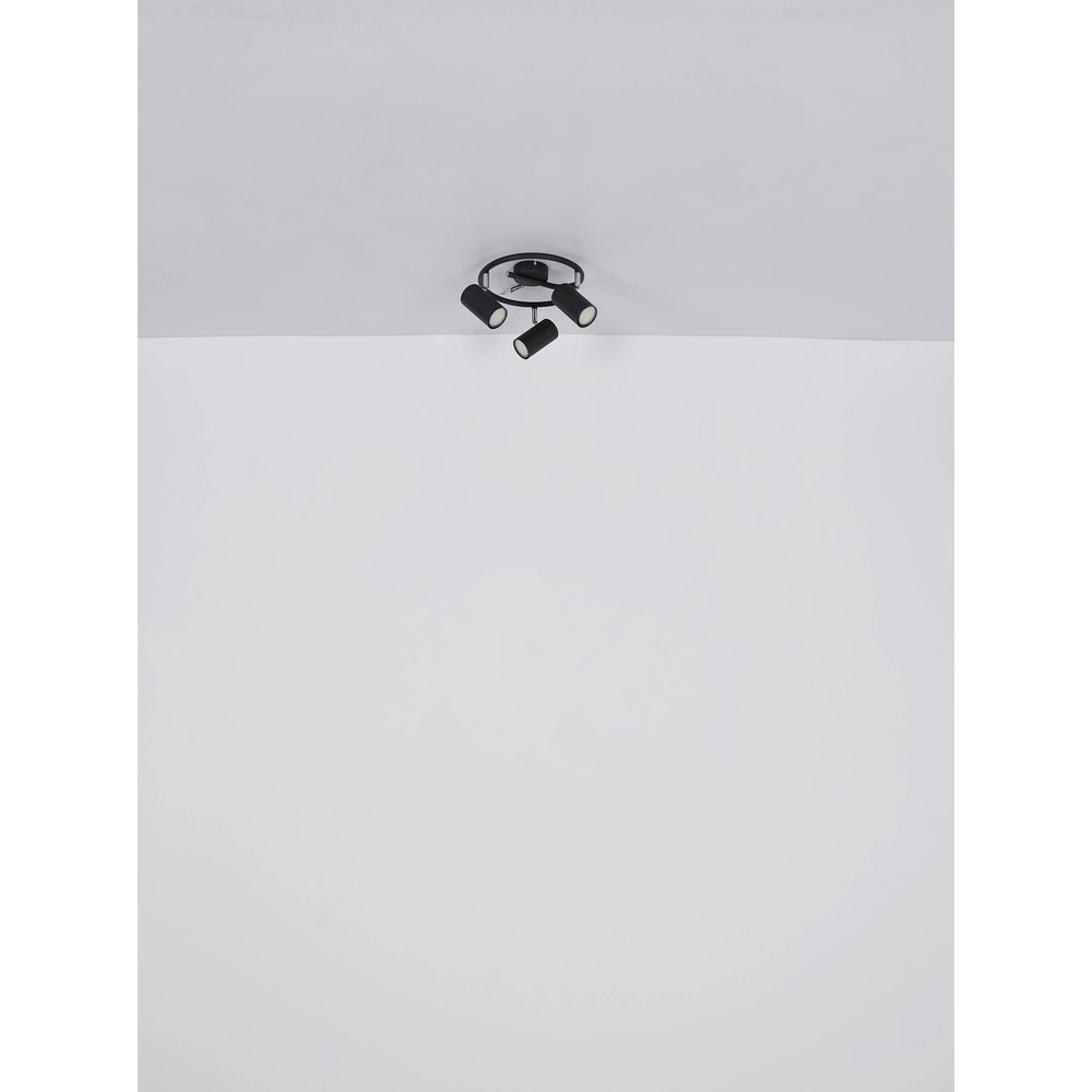 4-lichts plafondlamp Allvi zwart Globo 9007371451760