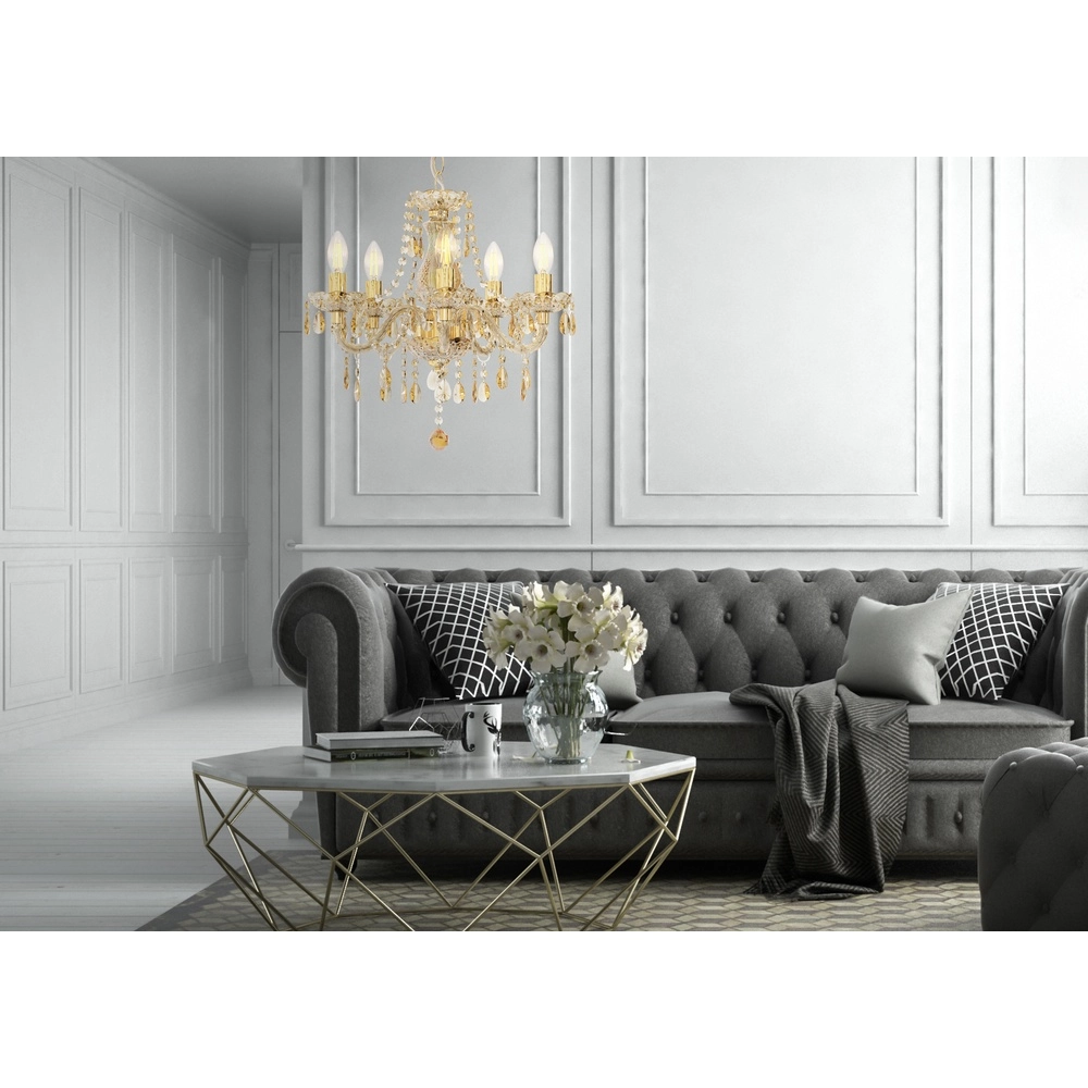 Kroonluchter Marie Ø 48cm goud Globo 4048194072768