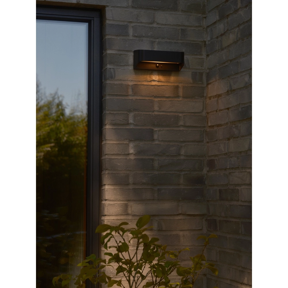 Zwarte Marcellio Solar  lamp met sensor