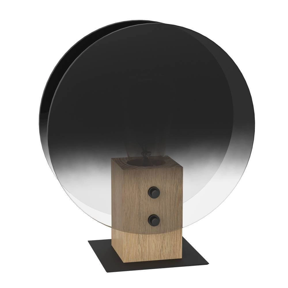 Tafellamp Millena hout met zwart