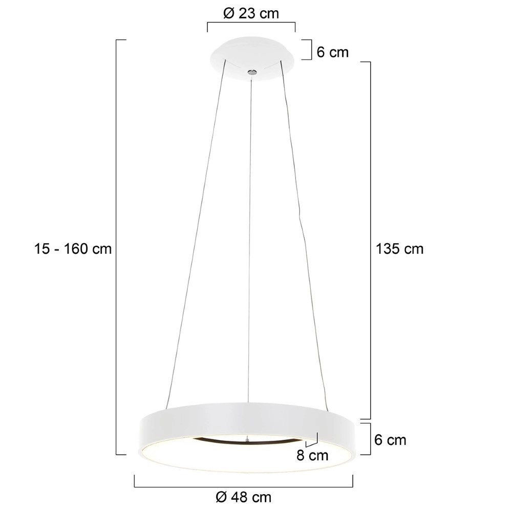 Led hanglamp Ringlede Ø 48cm Steinhauer 8712746132854