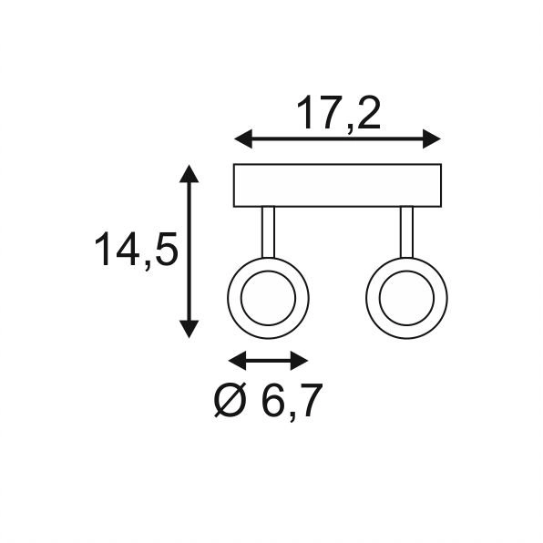 Spot Enola B 2-lichts zwart SLV 4024163149990
