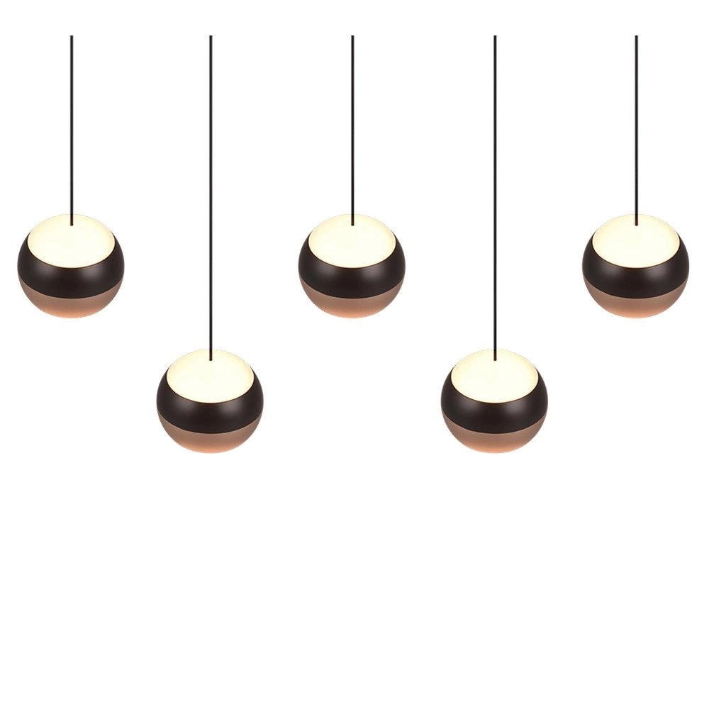 Design hanglamp Orbit 5-lichts recht Trio 4017807578843