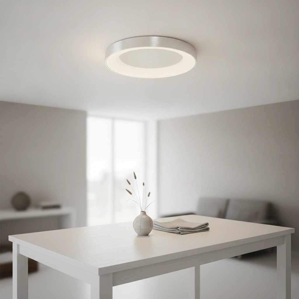 Plafondlamp Rando Thin zilvergrijs Ø 60cm