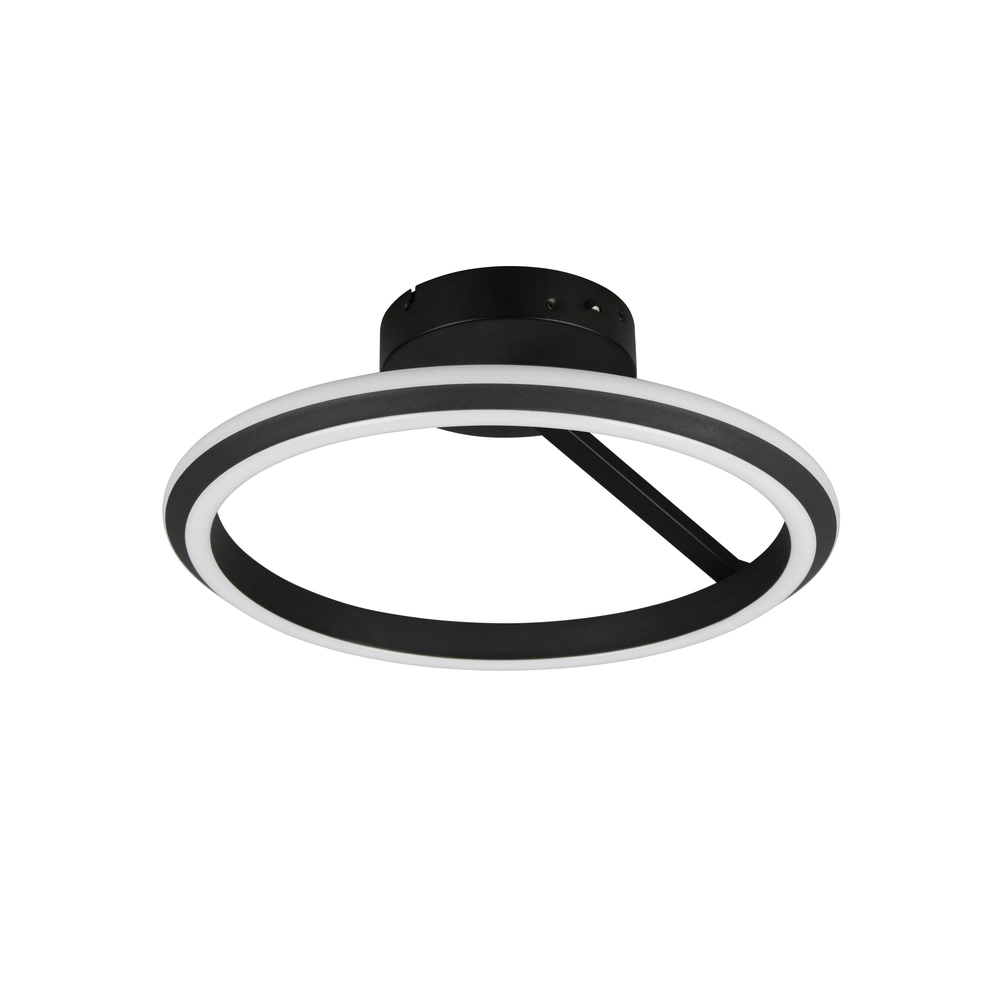 Ronde plafondlamp Amador zwart Trio 4017807662092