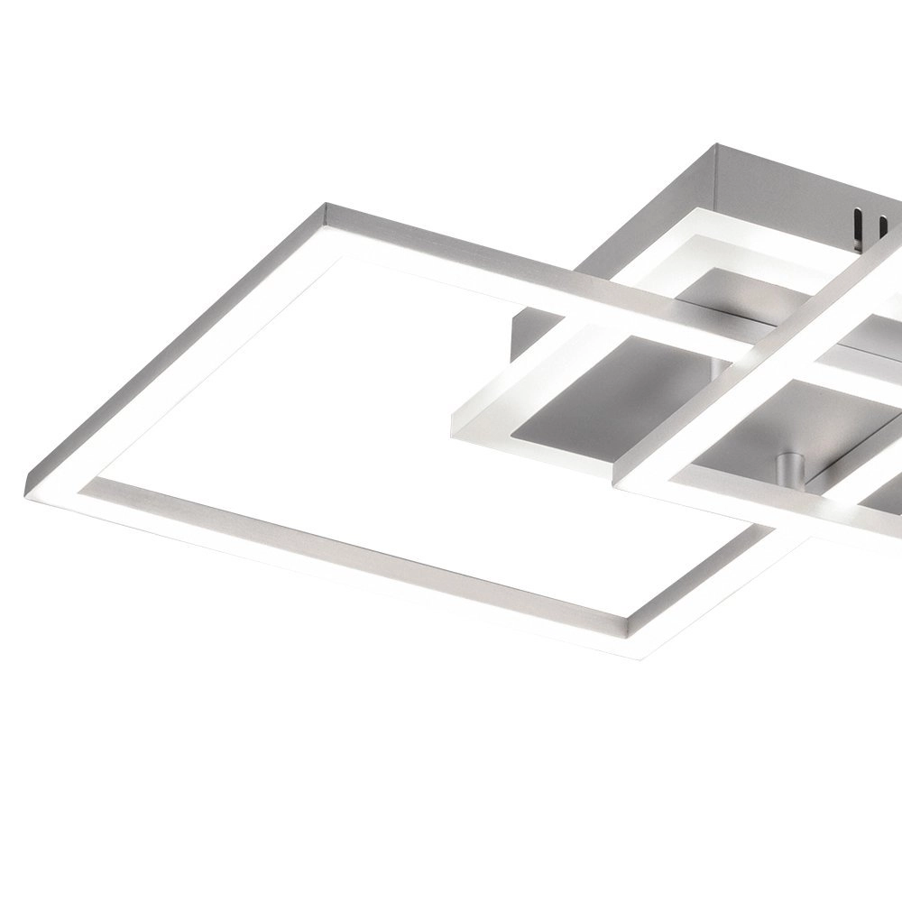 Vierkante plafondlamp Venida 57cm grijs Trio 4017807451092