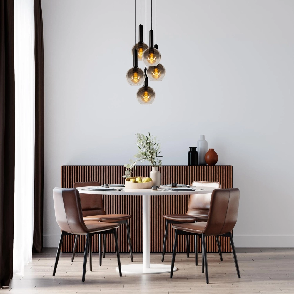 Hanglamp Marius 5-lichts zwart Lucide 5411212452245
