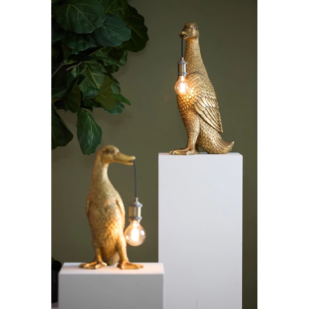 Tafellamp Duck eend brons 65cm Light & Living 8717807675585