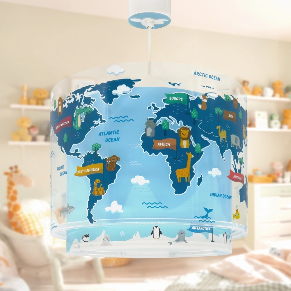 Kinderkamer hanglamp Kids World blauw Dalber 8420406002521