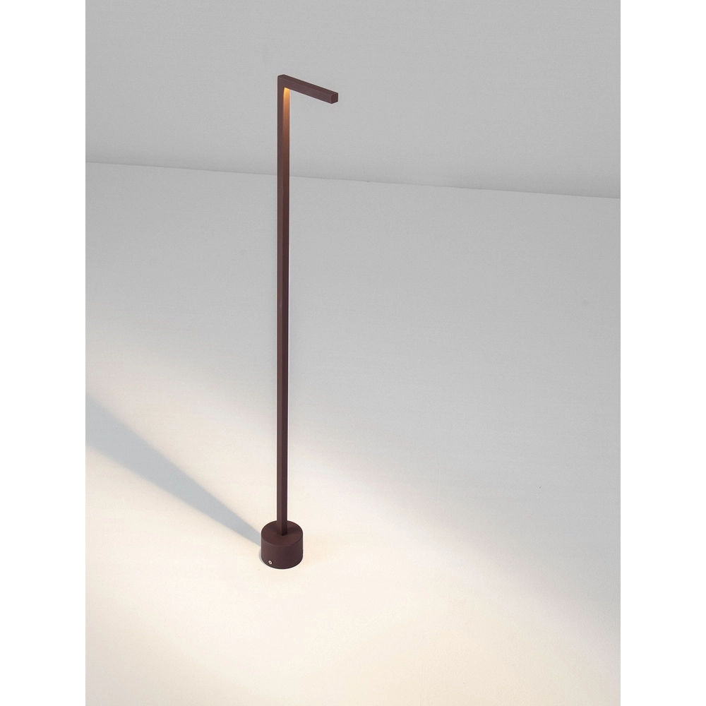 Strakke tuinlamp Pipe roestbruin 94,5cm