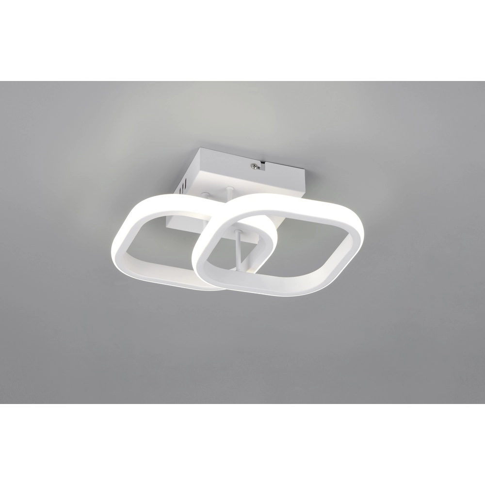 Witte plafondlamp Kasia vierkant design Trio 4017807653854