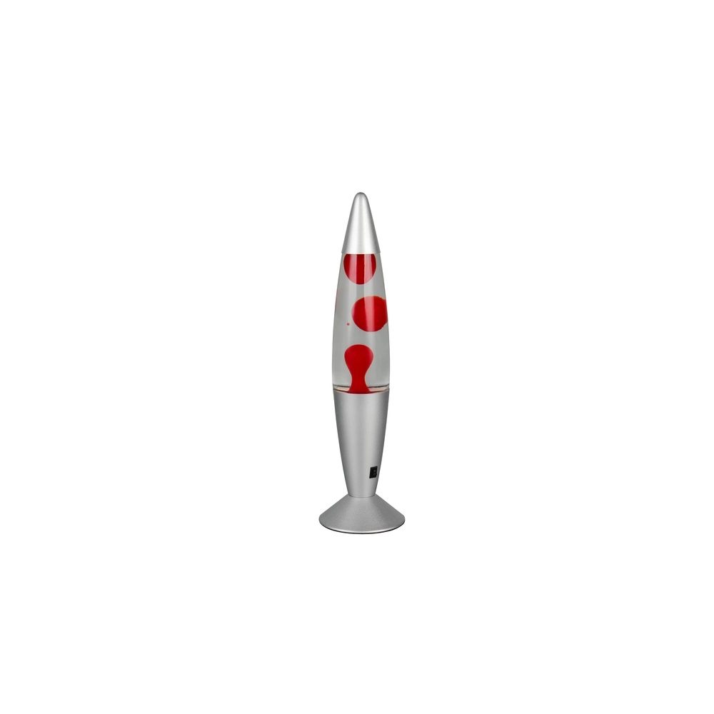 Lavalamp Vesuv zilver met rood Trio 4017807668384