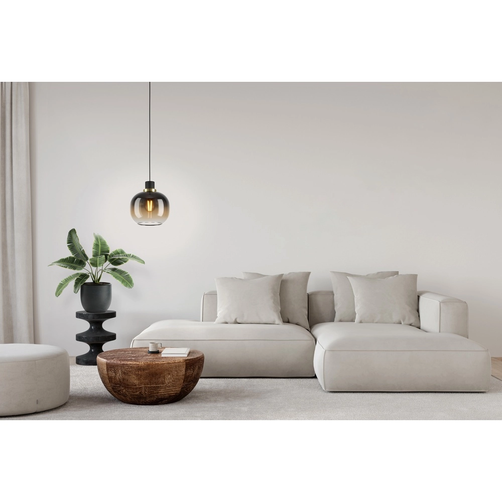 Glazen hanglamp Oilella Ø 19cm - amber glas Eglo 9002759996147
