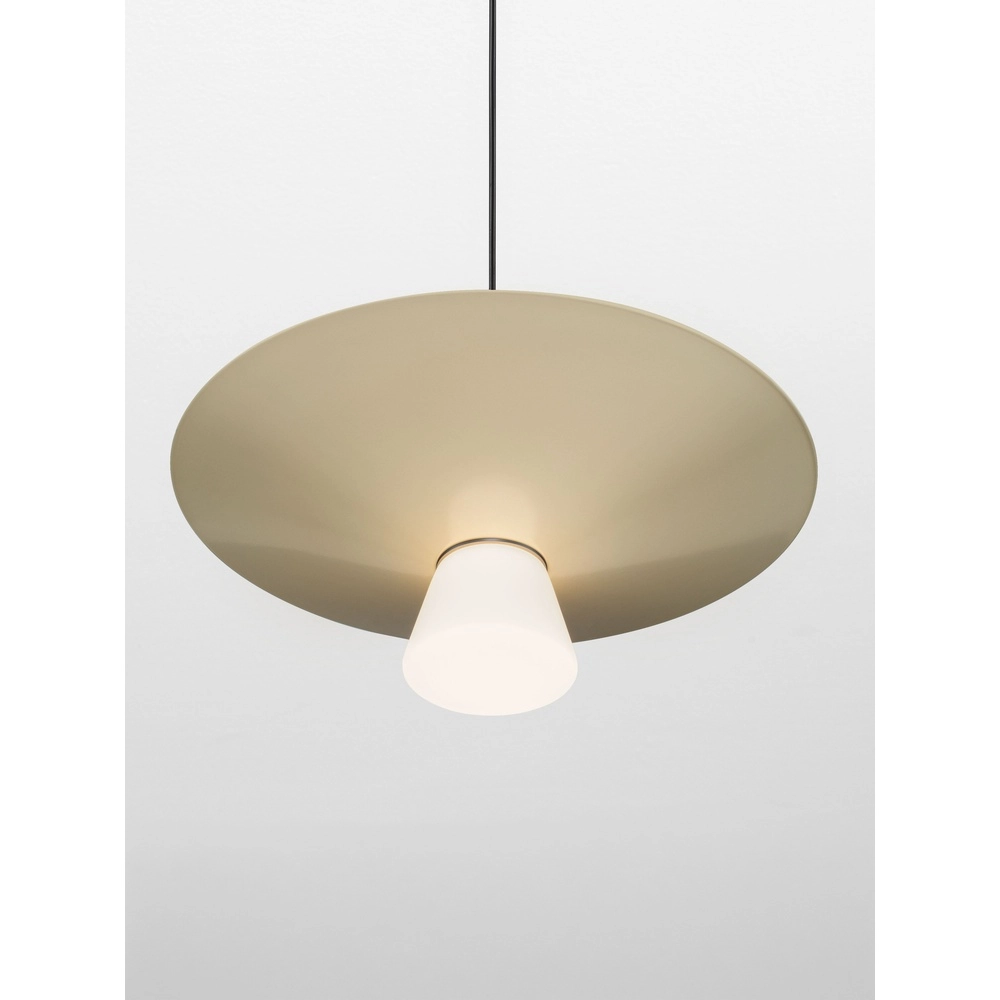 Design hanglamp Baris wit met grijs Ø 38cm Lyora 5212017495303