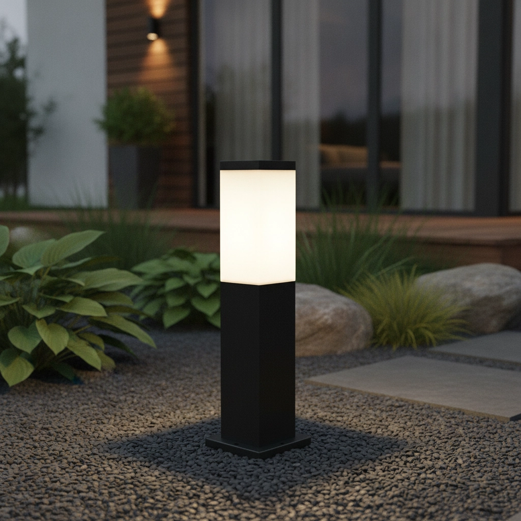 Staande buitenlamp zwart Havana 45cm - zwart