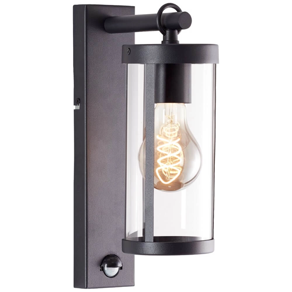 Zwarte wandlamp Sidney met sensor