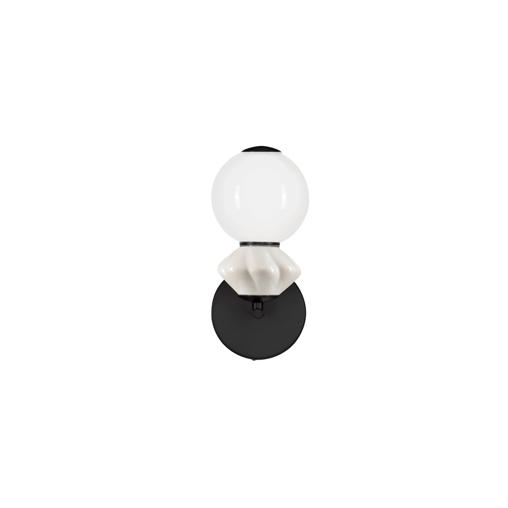 Wandlamp Pallina wit - grijs