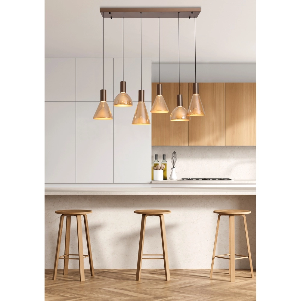 Hanglamp Cannes 6-lichts Searchlight 5053423299341