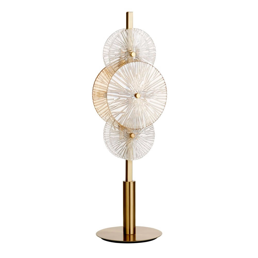 Gouden tafellamp Wagon Wheel 66cm hoog
