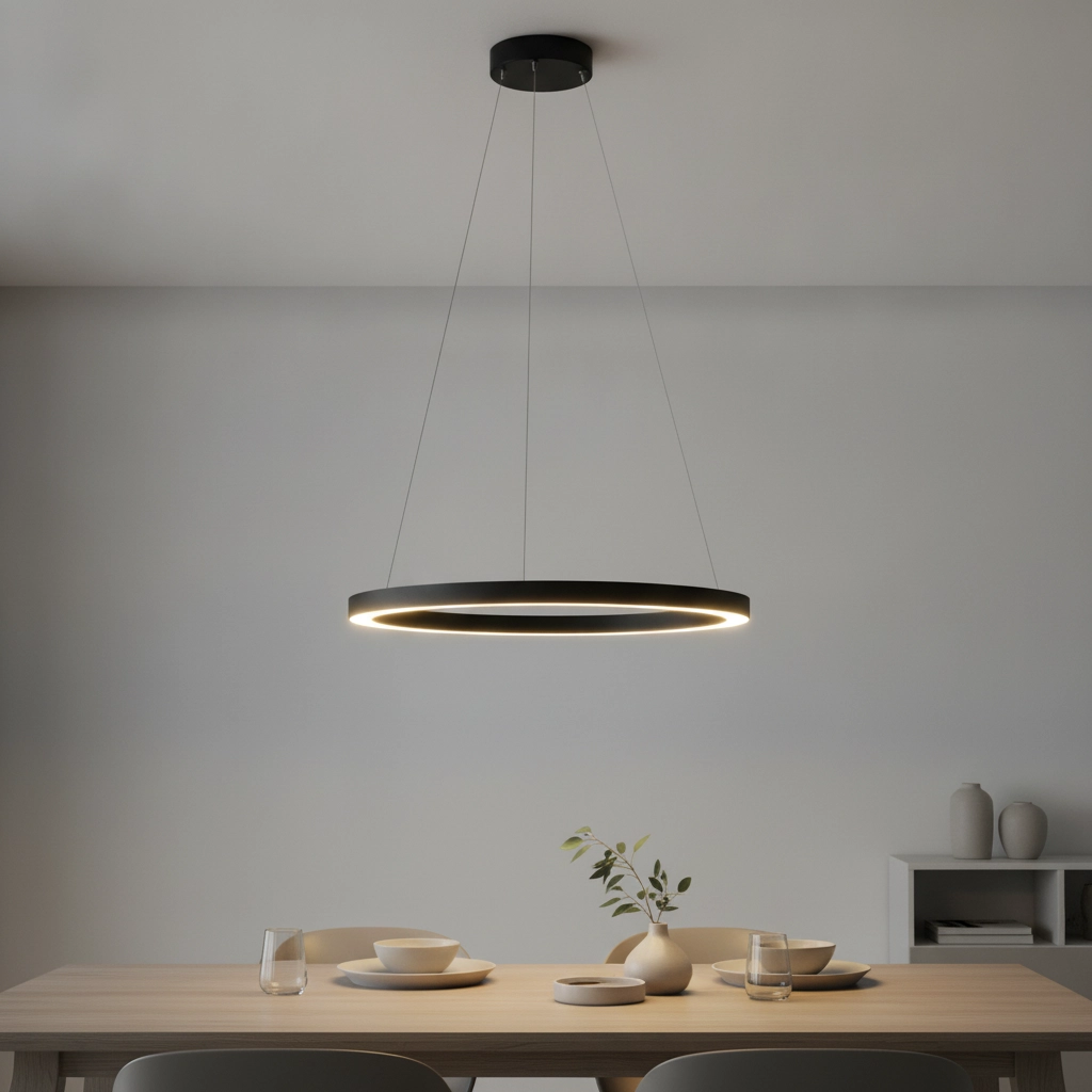 Ronde hanglamp Deos zwart