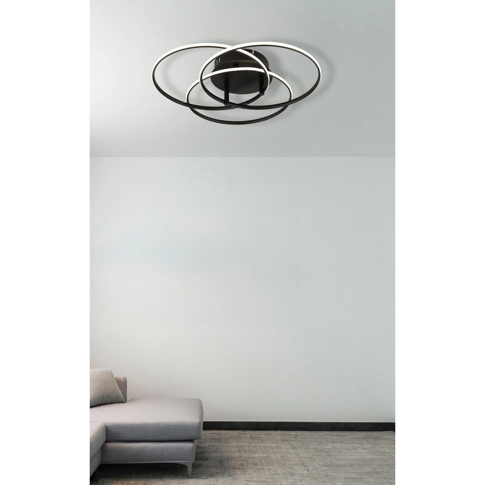 Design plafondlamp Kombos zwart Globo 9007371531479