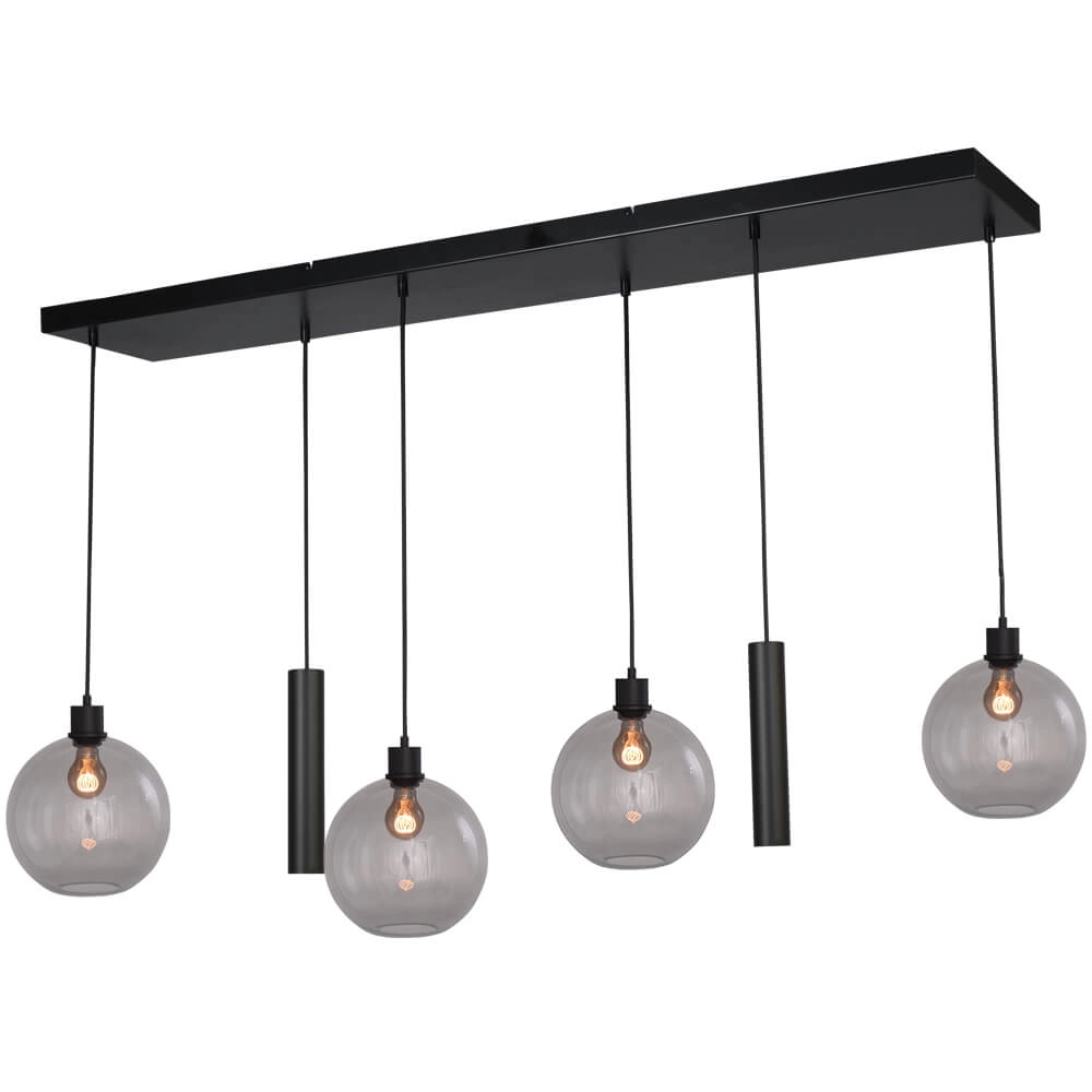 Hanglamp Lazise 4x Ø 25cm en 2x GU10 zwart