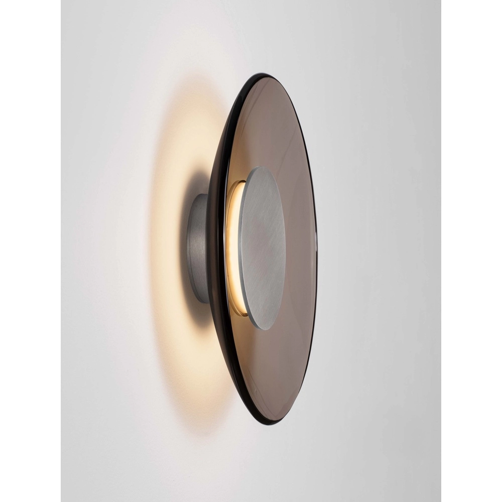 Wandlamp Esti bruin glas Ø 32cm