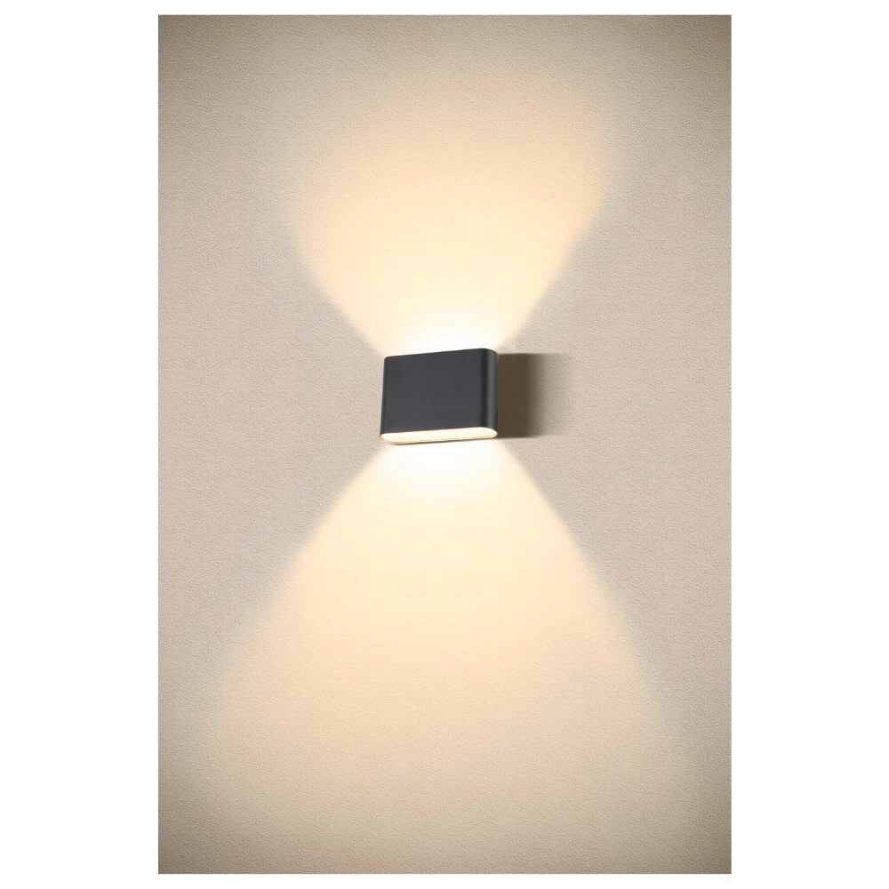 Led muurspot Oval 14 Up & down - zwart SLV 4024163273466