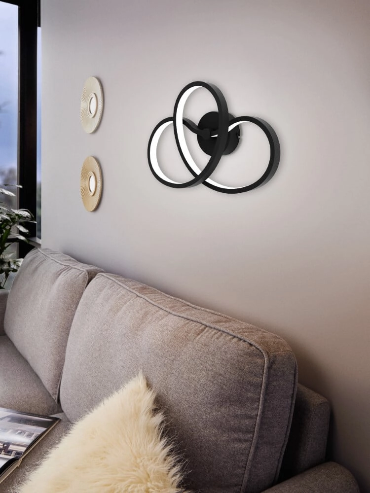 Zwarte led wandlamp Gianella Eglo 9008606275021
