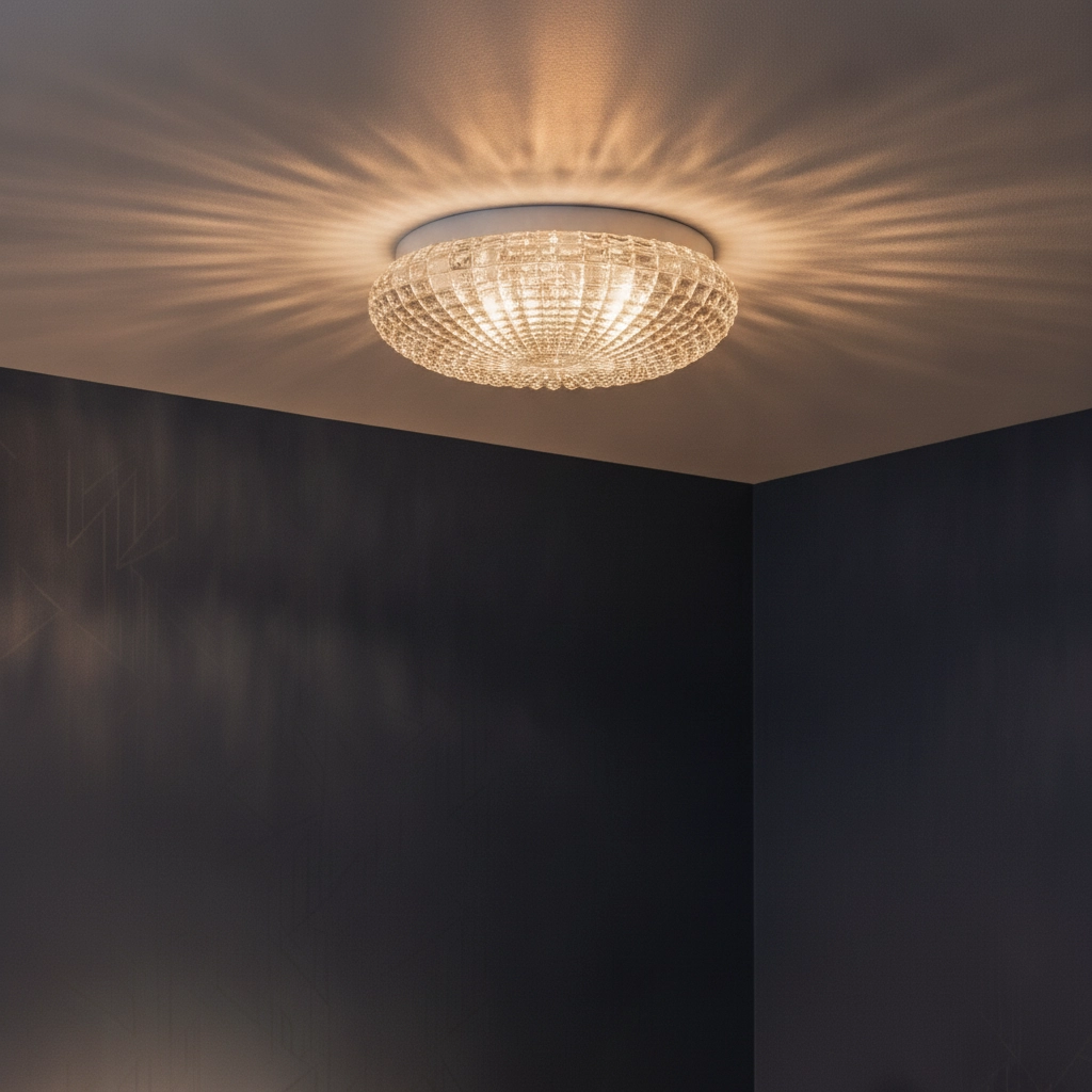 Plafondlamp Clam helder glas