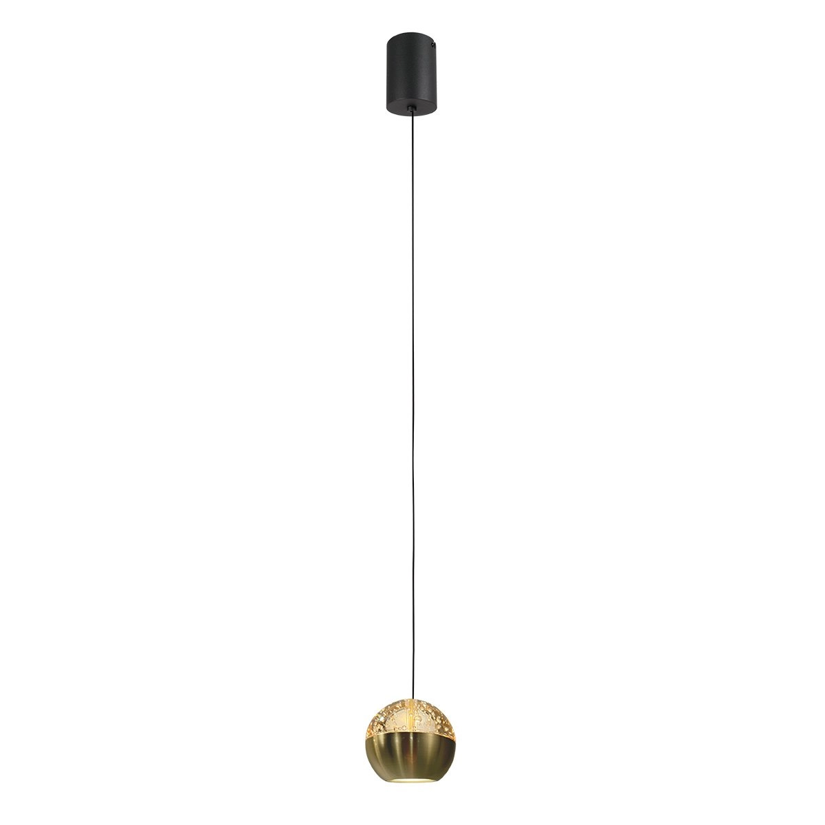 Led pendel Belluno messing met glas