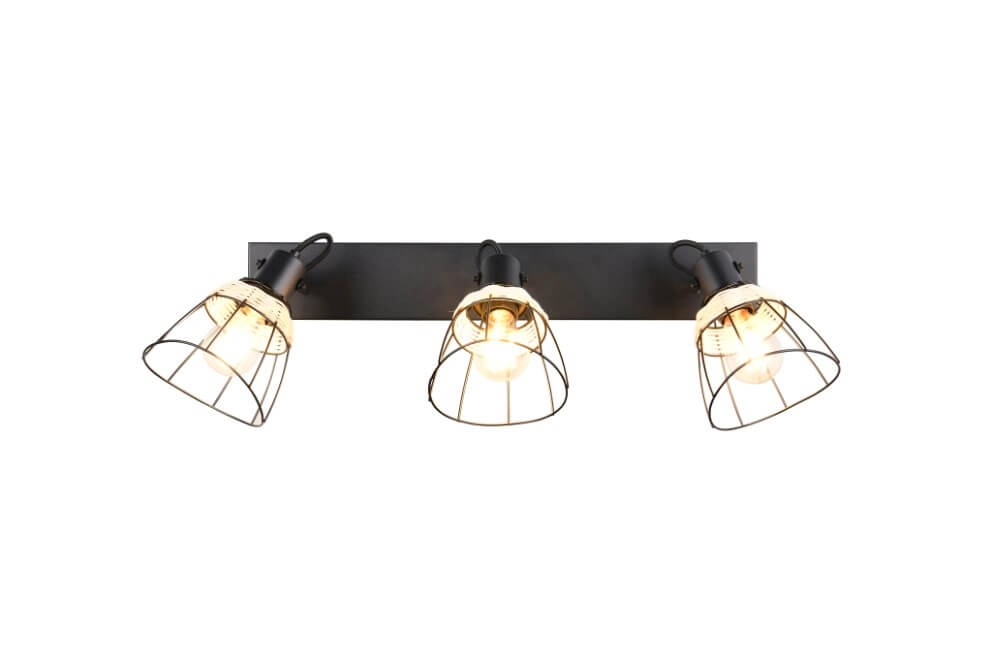 Zwarte plafondlamp Jerome design 4-lichts Trio 4017807637717