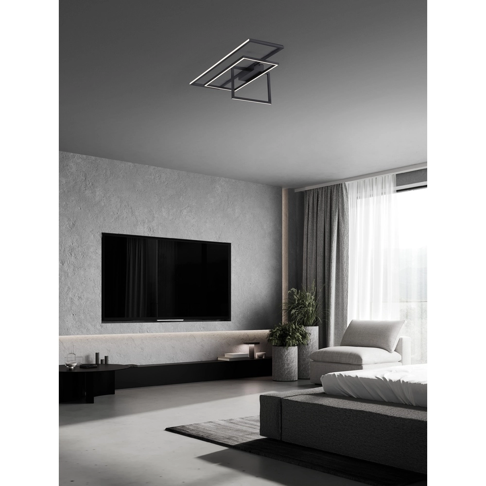 Plafondlamp Clea zwart 92cm