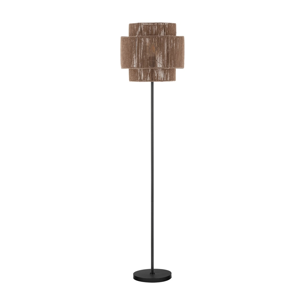 Vloerlamp Lito zwart en rotan Lyora 5212017454744