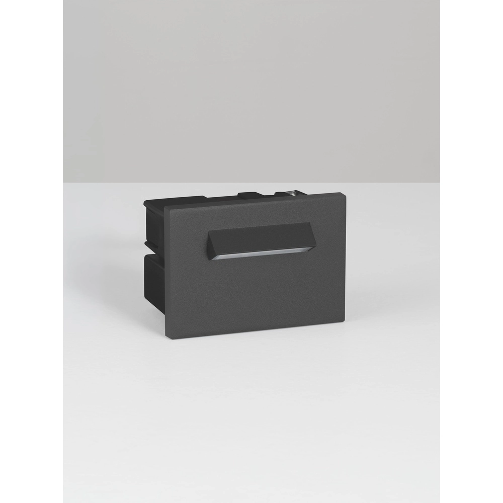 Inbouwlamp Recto voor wand donkergrijs Lyora 5212063504950